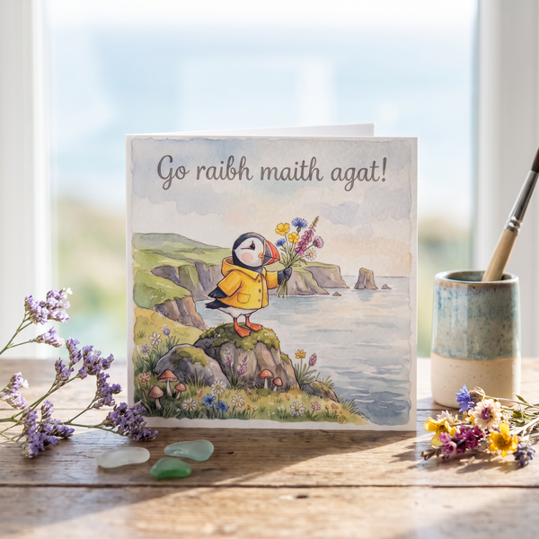 Go Raibh Maith Agat Greeting Card - lifestyle product photo