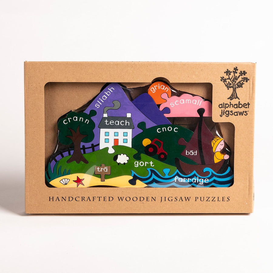 Irish Scene jigsaw with its cardboard presentation box