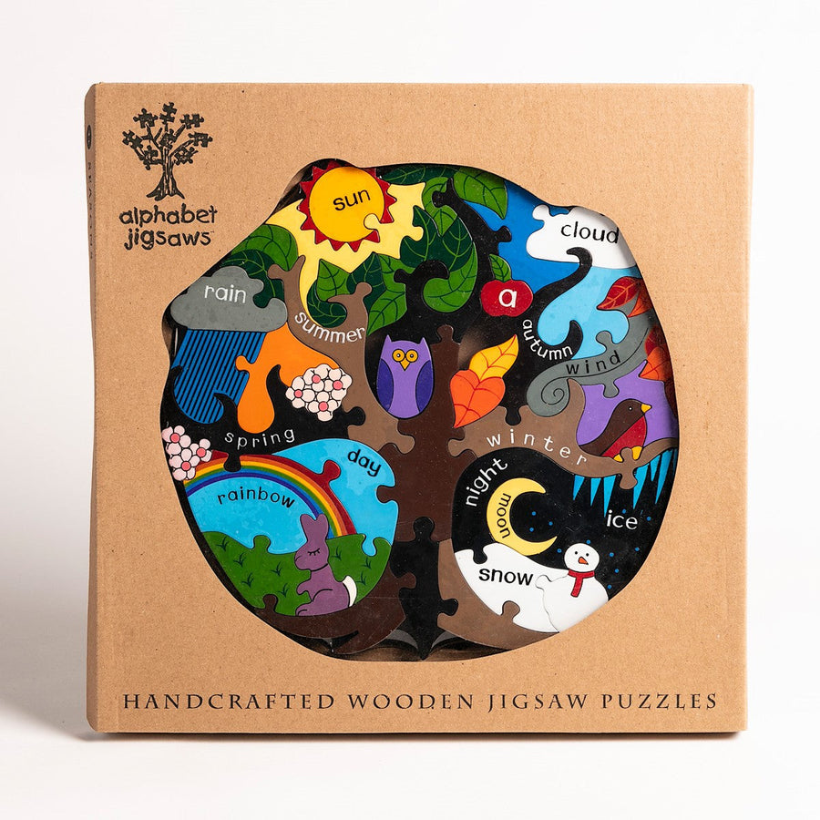 Seasons jigsaw with its cardboard presentation box