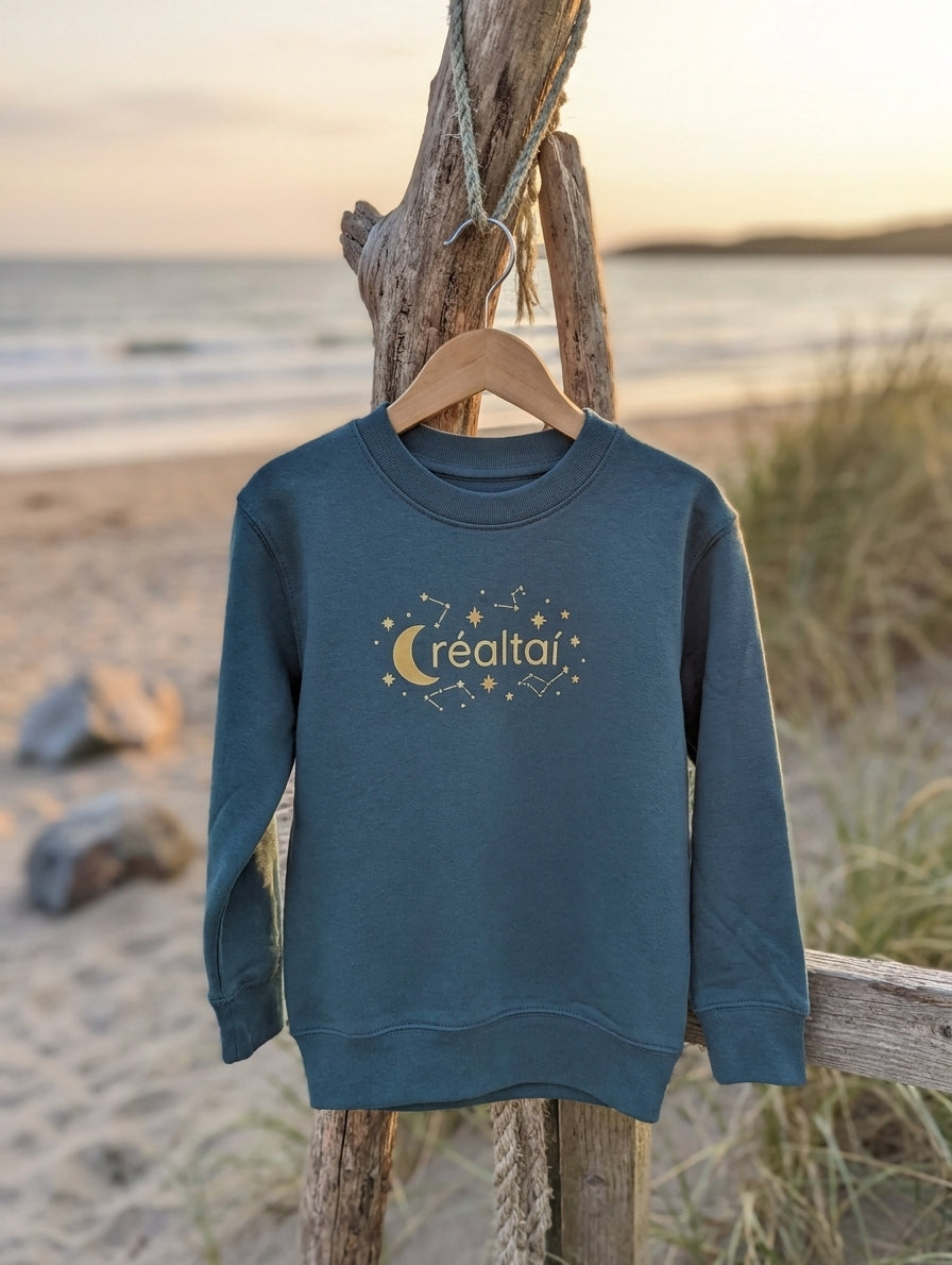 twilight blue sweatshirt with stars design