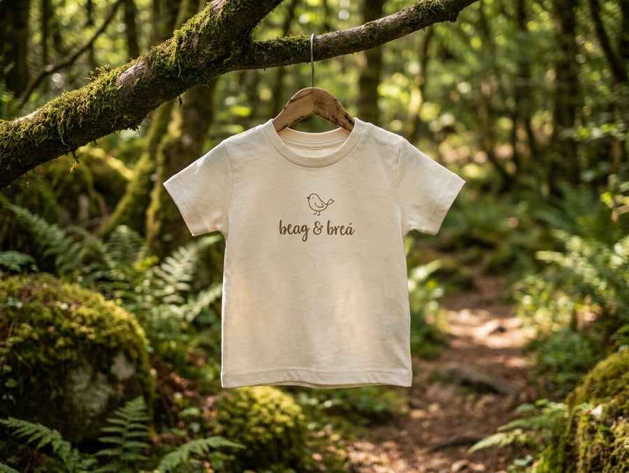 oatmeal t-shirt with beagbrea design