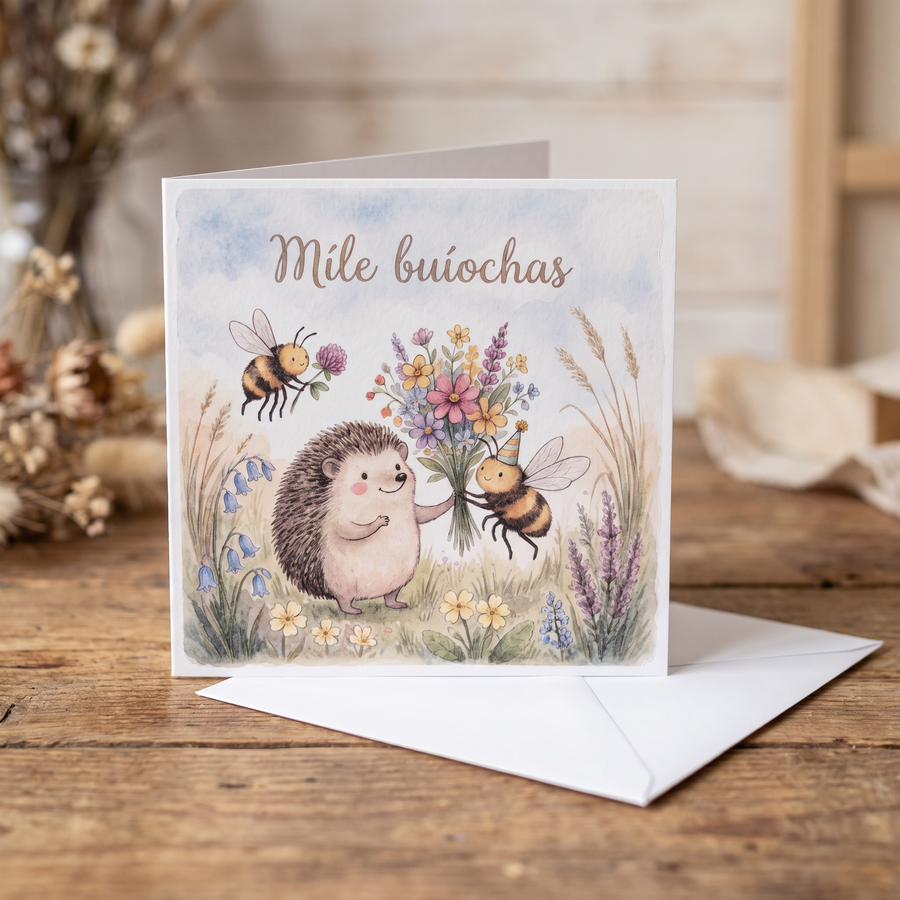 Míle Buíochas Greeting Card - lifestyle product photo