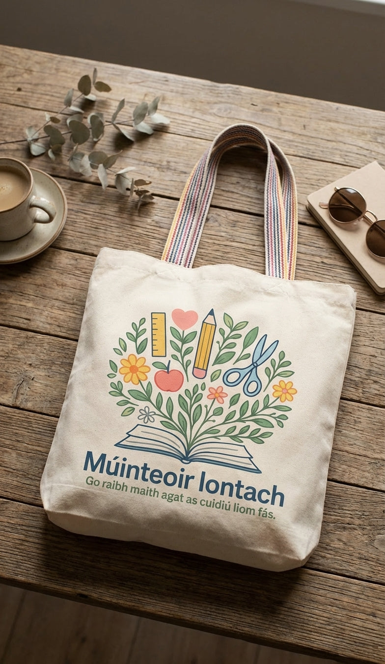 Muinteoir Iontach Tote Bag - flat lay
