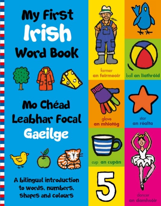 My First Irish Word Book (Mo Chéad Leabhar Focal Gaeilge) cover, Irish language children's book by Futa Fata